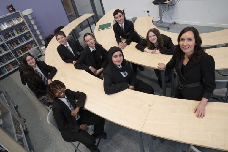 barrhead high school pupils and teacher 768x512