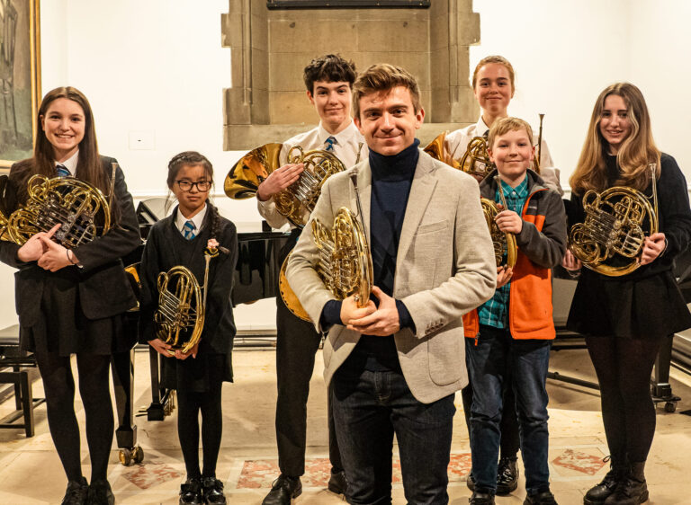 douglas academy music school tutor and pupils 768x562